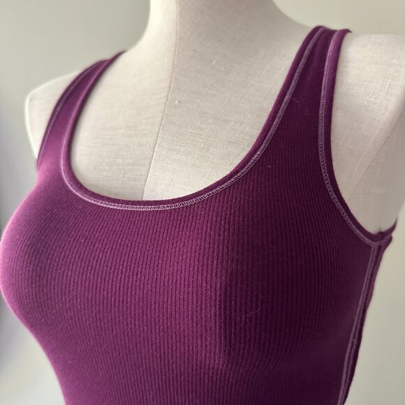 American Eagle Outfitters Purple Boyfriend Tank top Womens Size S Y2K - Picture 5 of 8